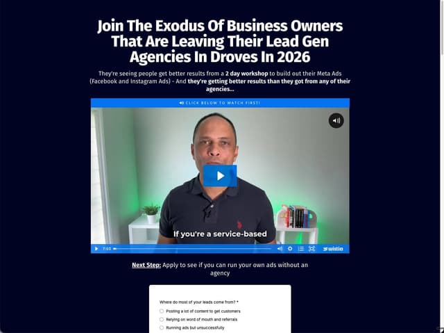 Landing Page screenshot